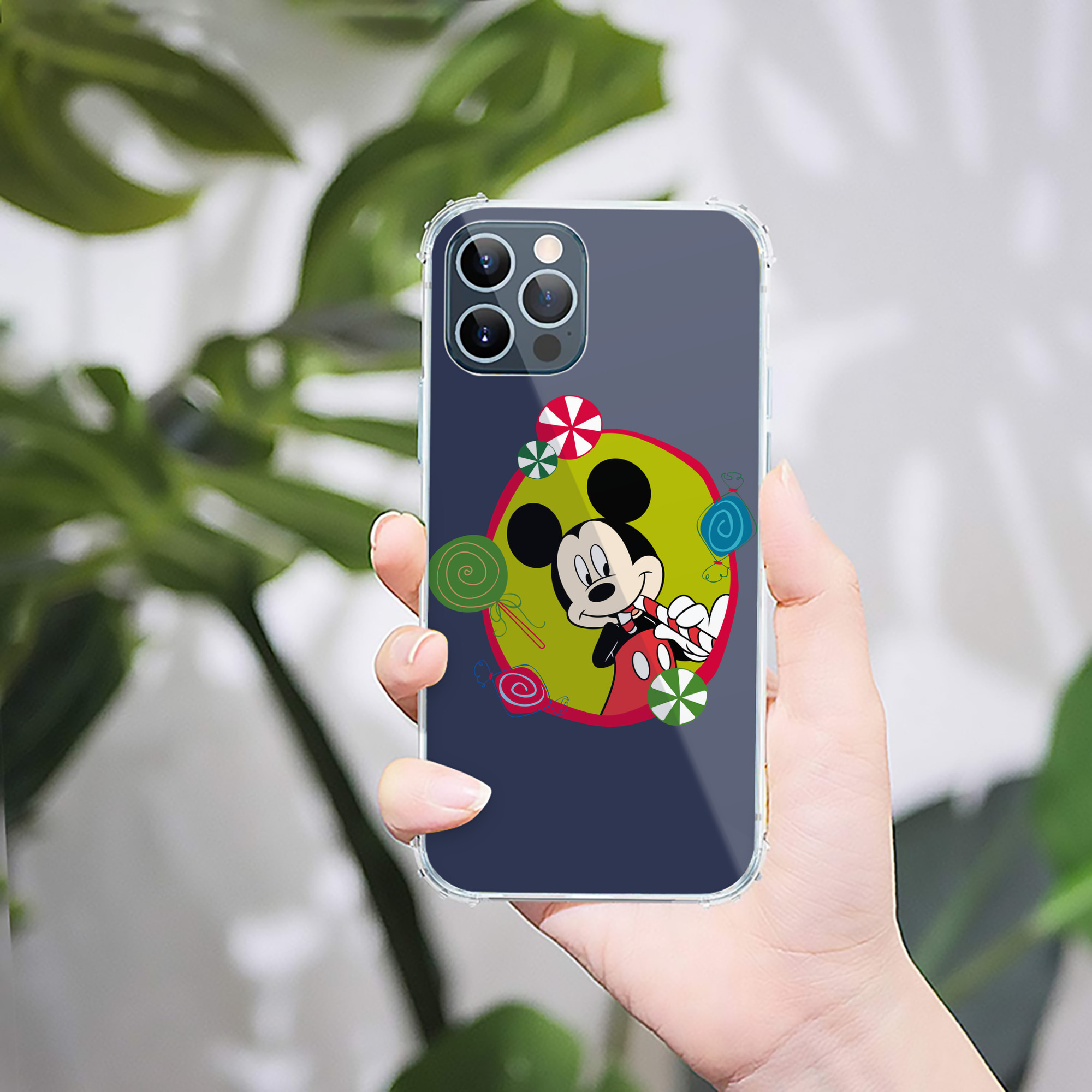 （画像用） ミッキーマウス Mickey Mouse 【iPhone 12シリーズ対応】透明スマホケース（クリアソフトケース）